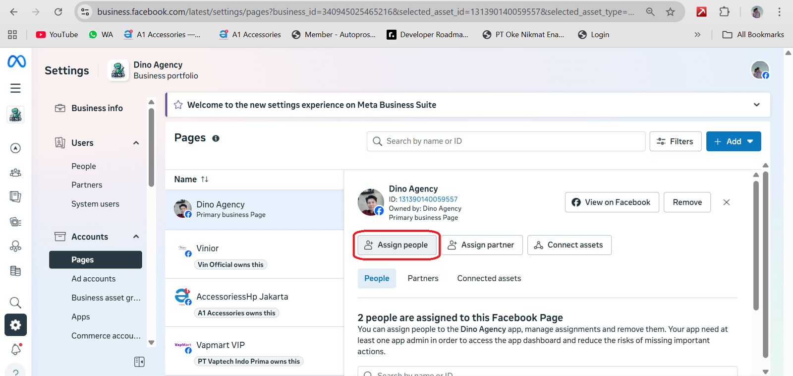 Business Manager Meta