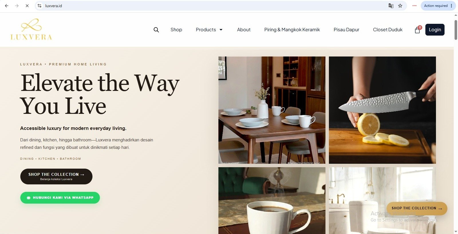 Website client Luxvera - portfolio Dino Agency