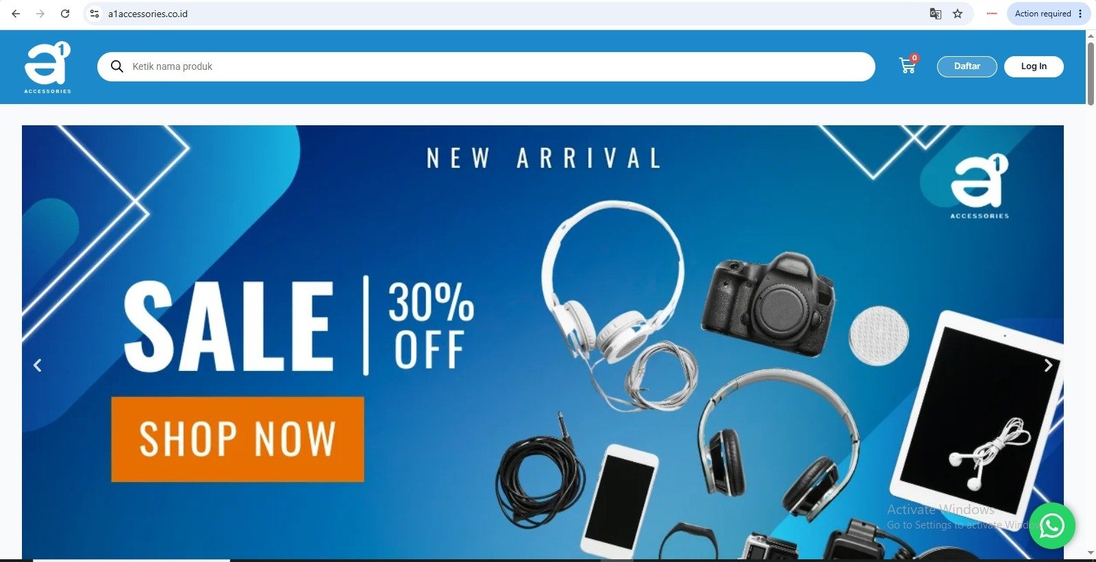 Website client A1 Accessories - portfolio Dino Agency