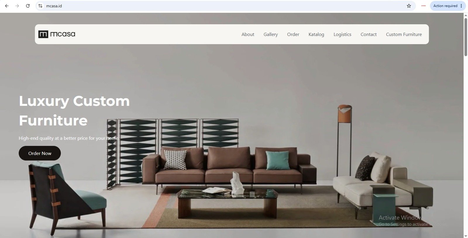 Website client MCasa - portfolio Dino Agency